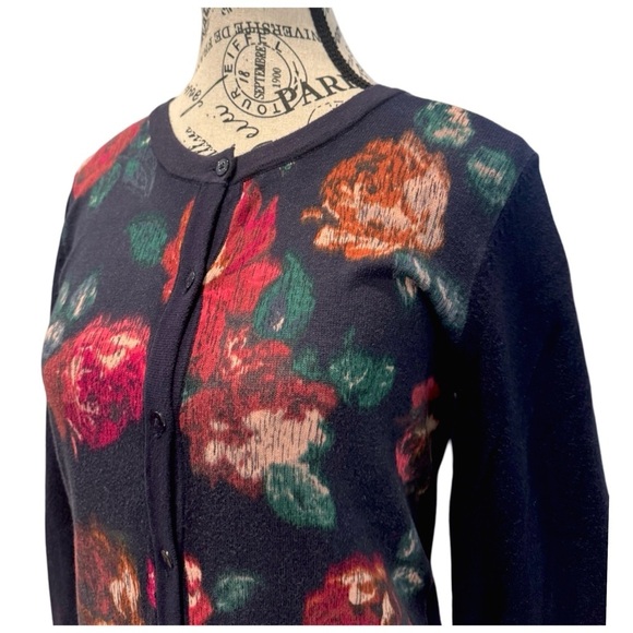 Merona Women’s Floral Print Cardigan Sweater. S/P - Picture 9 of 13